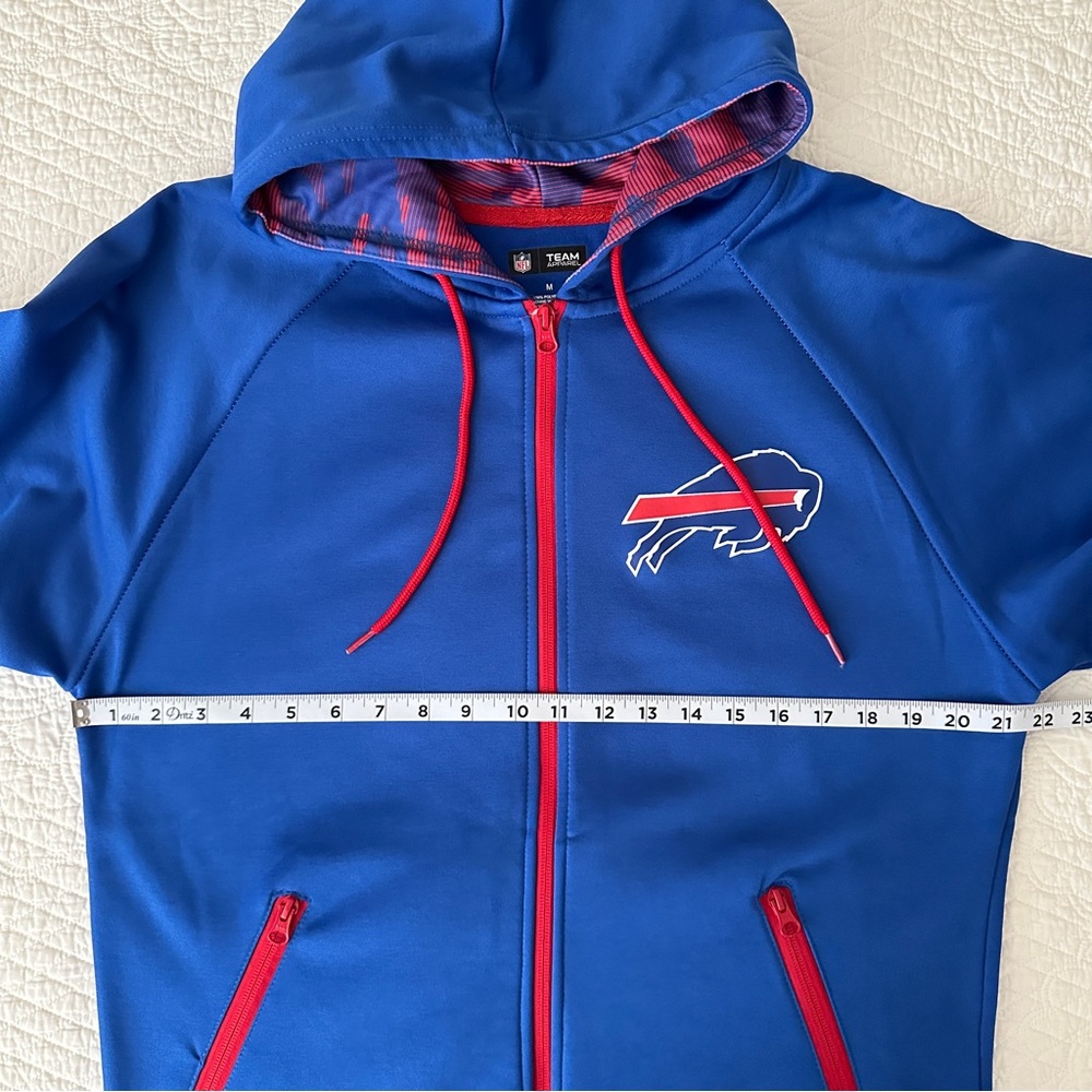 Zubaz Buffalo Bills NFL Men's Team Name Logo Full Zip Zebra Hoodie Sweatshirt M - Picture 5 of 8